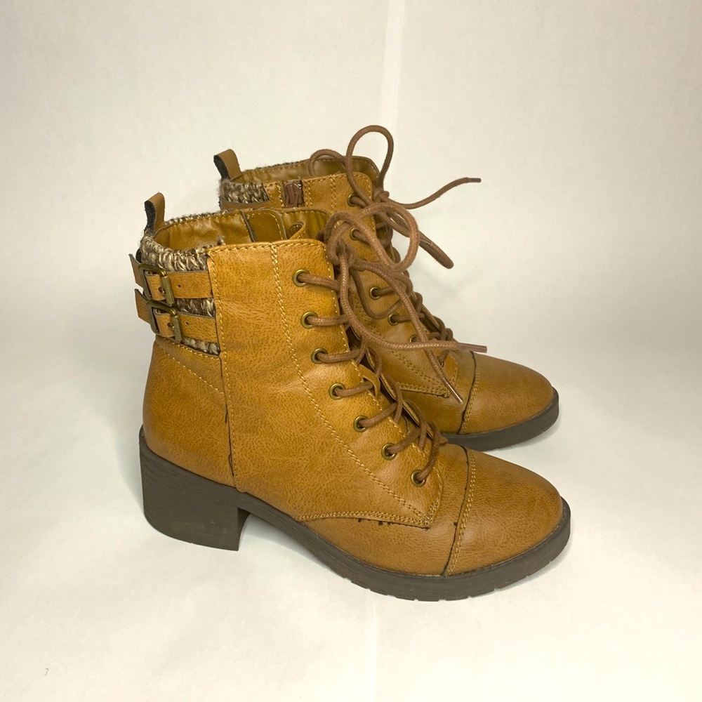 Rampage | Lace Combat Boots Brown